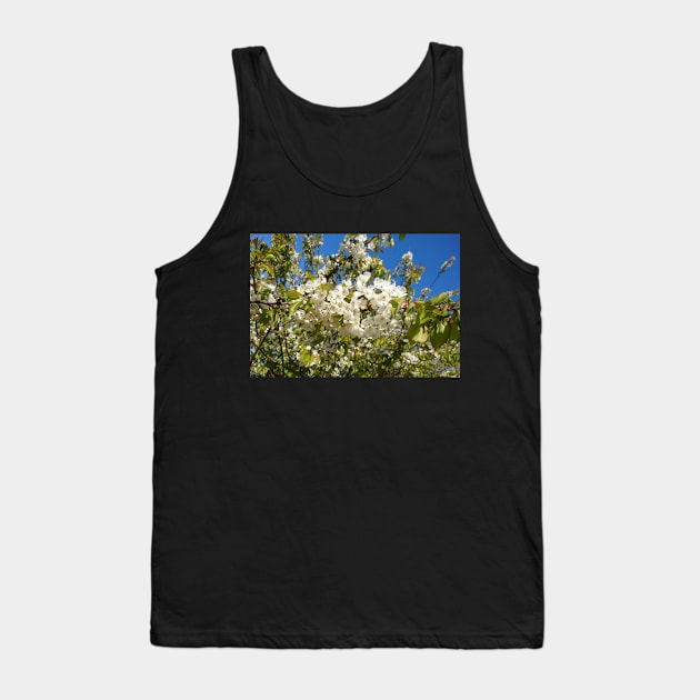 White blossom, blue sky Tank Top by bettyretro